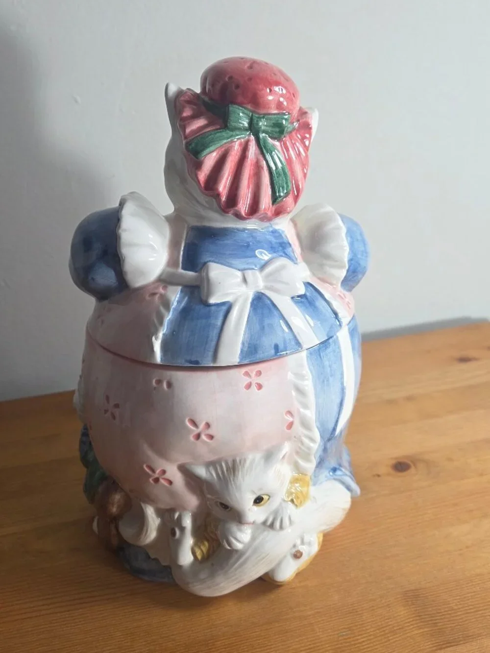 Mother Cat Cookie Jar Kittens Of Knightsbridge 1988 Fitz Floyd Victorian Felines